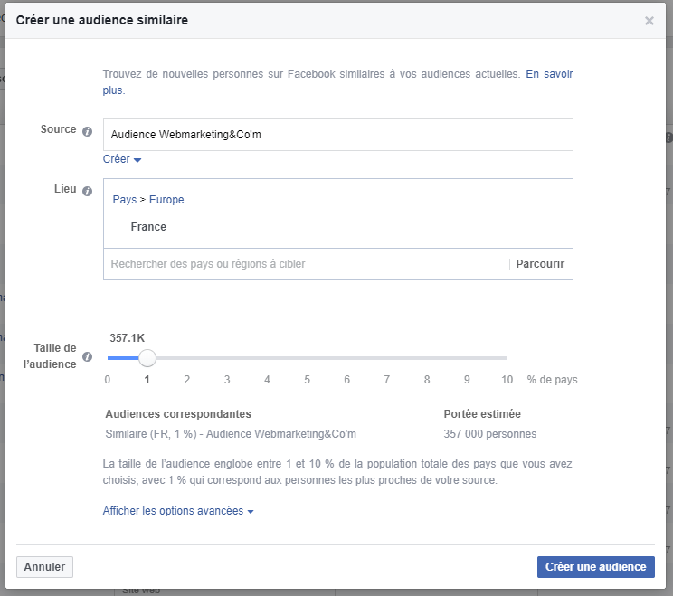 audiences similaires