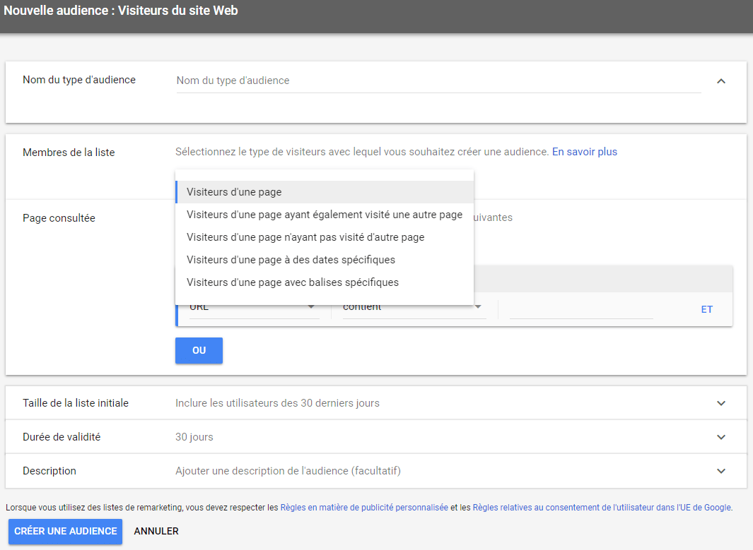 audiences google analytics